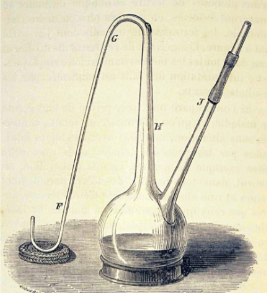 Swan-necked flask
